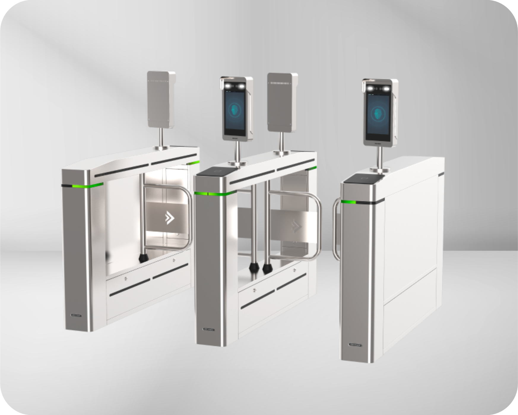 Full-height turnstile for industrial facilities